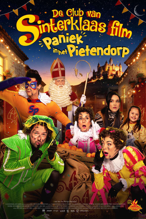 Cover De Club van Sinterklaas film: Paniek in het Pietendorp Cover De Club van Sinterklaas film: Paniek in het Pietendorp